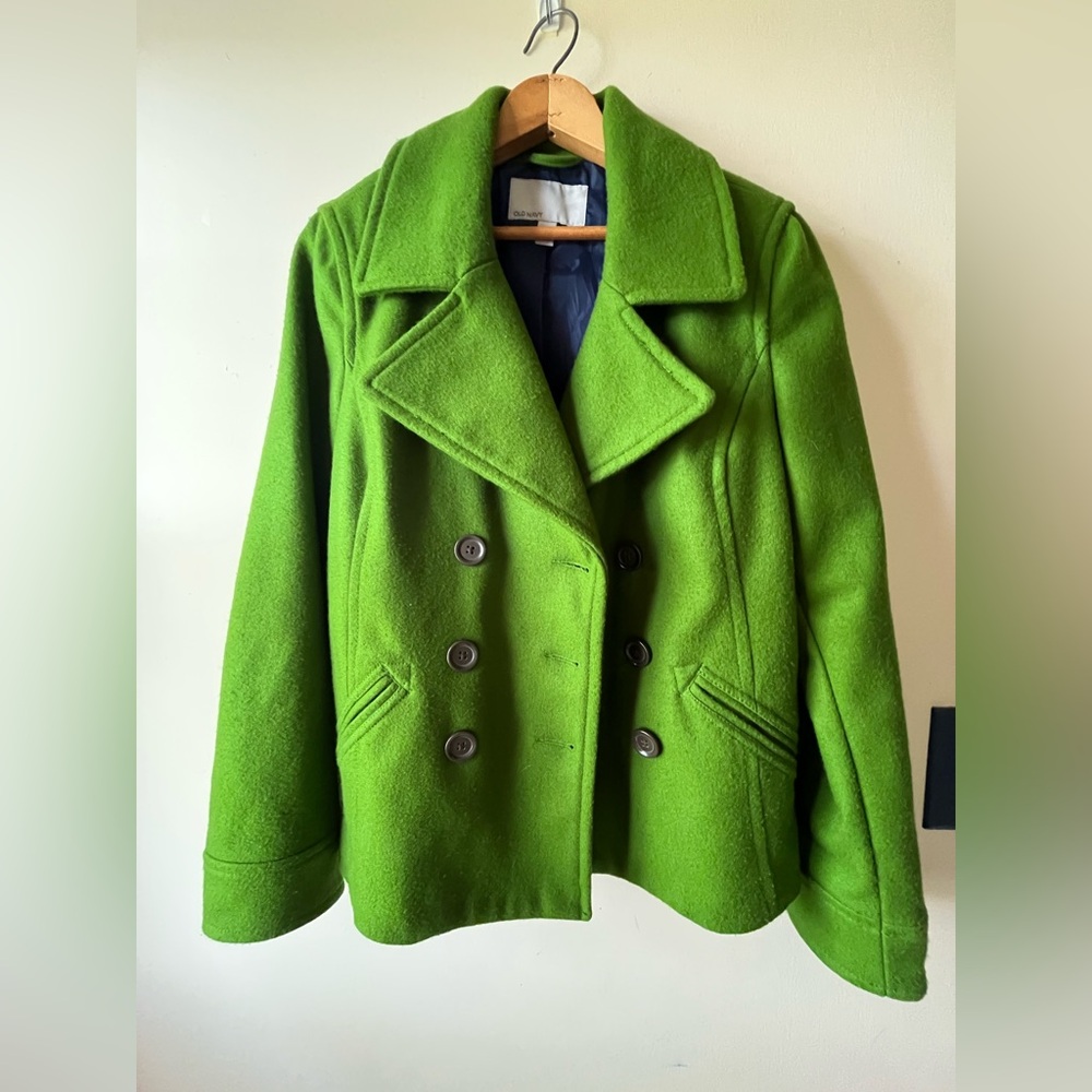 Old Navy Green Peacoat - Medium